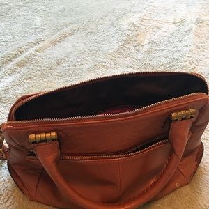 Elliot Lucca cognac satchel